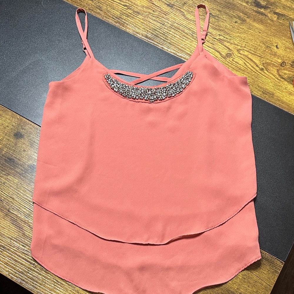Studio Y Coral Camisole with Embellishments